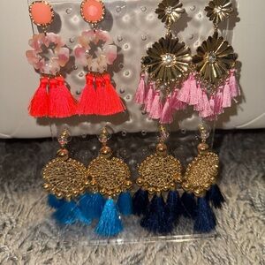 4 Lilly Pulitzer Vibrant Tassel Earrings